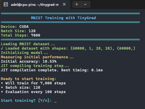 Initial TUI Info